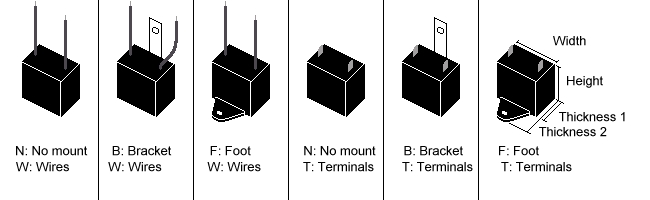 Box Style Run Capacitor
                          Drawings