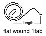 Flat Wound 1 Tab Spring Drawing