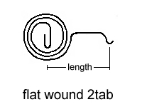 Figure Flat Wound 2 Tab Spring Drawing