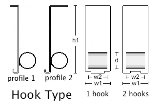 Hook Type spring with dimensions
                            drawing