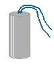 Capacitor with leads
