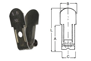 VSA type spring with dimensions drawing